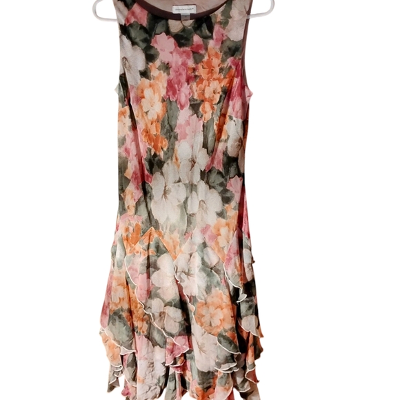 Christopher & Banks Dresses & Skirts - Floral Sleeveless Dress with Ruffle Hem